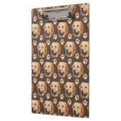 Personalisiertes Tier Foto Muster Dog Name Spirale Klemmbrett (Links)