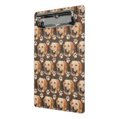 Personalisiertes Tier Foto Muster Dog Name Spirale Mini Klemmbrett (Gewinkelt2)