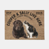 Personalisiertes Tier für Hunde und Katzen Fußmatte (Vorderseite)