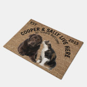 Personalisiertes Tier für Hunde und Katzen Fußmatte (Schrägansicht)