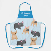 Personalisiertes Tier Groomer Blue Bulldog Schürze (Vorderseite)