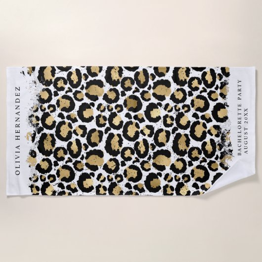 Personalisiertes Tier Print Beach Handtuch (Vorderseite)