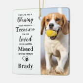 Personalisiertes Tier-Verlust-Geschenk für 2 Fotos Keramikornament (Links)