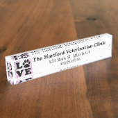 Personalisiertes tierärztliches Namensschild Namensplakette (Seite)