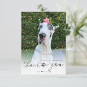 Personalisiertes tierärztliches Pet-Foto Dankeskarte (Stehend Vorderseite)