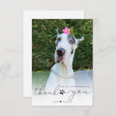 Personalisiertes tierärztliches Pet-Foto Dankeskarte (Vorne/Hinten)