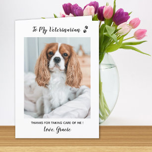 Personalisiertes tierärztliches Pet-Foto Dankeskarte