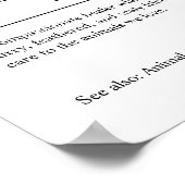 Personalisiertes Tiergeschenk Poster (Ecke)