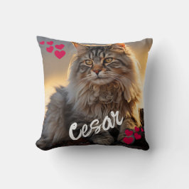 Personalisiertes tierisches Foto und Name Keepake Kissen