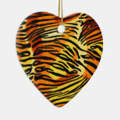 Personalisiertes Tiger Fur Print Muster Keramikornament (Rechts)