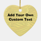 Personalisiertes Tiger Fur Print Muster Keramikornament (Hinten)