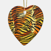 Personalisiertes Tiger Fur Print Muster Keramikornament (Links)