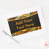 Personalisiertes Tiger Fur Print Muster Rechteckiger Aufkleber (Umschlag)