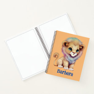 Personalisiertes Tiger-Spiral-Skizzenbuch Notizblock