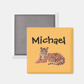 Personalisiertes Tigermagnet mit Individuelle Name Magnet (Vorderseite/Rückseite)