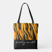 Personalisiertes Tigermuster - Totbeutel Tasche (Rückseite)