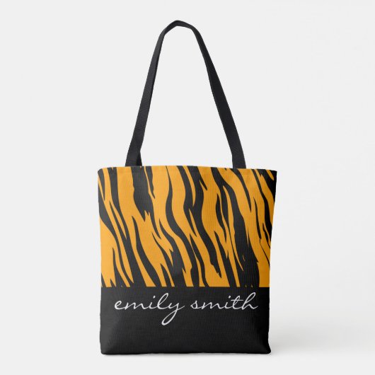 Personalisiertes Tigermuster - Totbeutel Tasche (Rückseite)