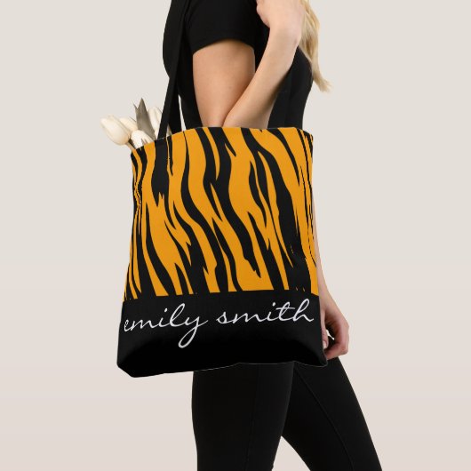 Personalisiertes Tigermuster - Totbeutel Tasche (Von Nahem)