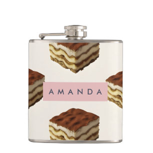 Personalisiertes Tiramisu Dessertmuster Flachmann