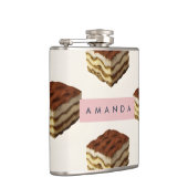 Personalisiertes Tiramisu Dessertmuster Flachmann (Rechts)