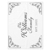 Personalisiertes Tischlein mit Familienname Tischdecke (Vorderseite)