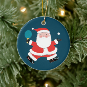 Personalisiertes Tischtennis-Feiertagsgeschenk Keramik Ornament