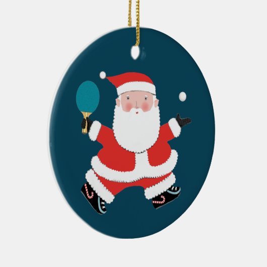 Personalisiertes Tischtennis-Urlaubspensum Keramik Ornament (Rechts)