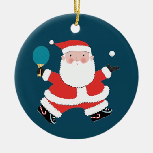 Personalisiertes Tischtennis-Urlaubspensum Keramik Ornament (Vorne)