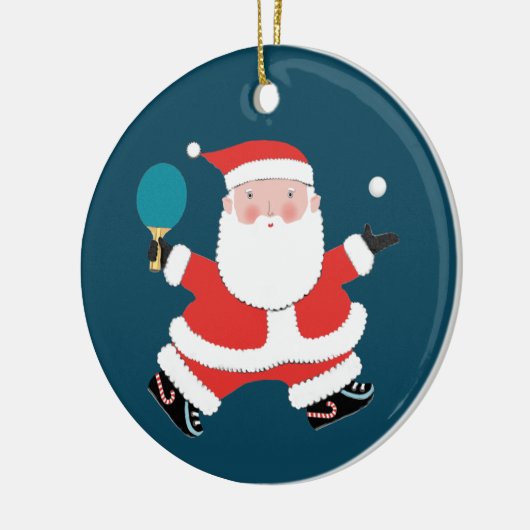 Personalisiertes Tischtennis-Urlaubspensum Keramik Ornament (Links)