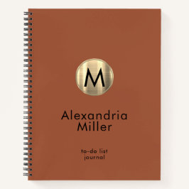 Personalisiertes To-Do-List-Journal Terracotta Notizblock