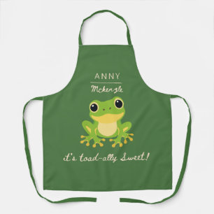 Personalisiertes Toad-ally Süßes Frosch-Wortspiel- Schürze