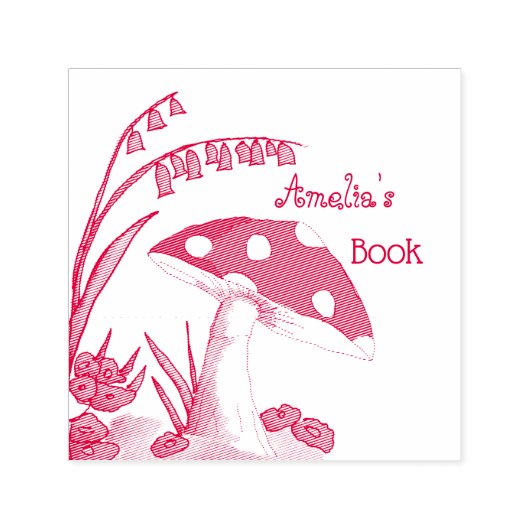 Personalisiertes Toadstool Buchungsplatte Permastempel (Design)