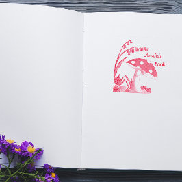 Personalisiertes Toadstool Buchungsplatte Permastempel