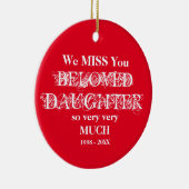 Personalisiertes Töchterdekor Keramik Ornament (Rechts)