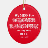 Personalisiertes Töchterdekor Keramik Ornament (Links)