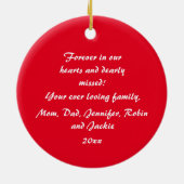 Personalisiertes Töchterdekor Keramik Ornament (Hinten)