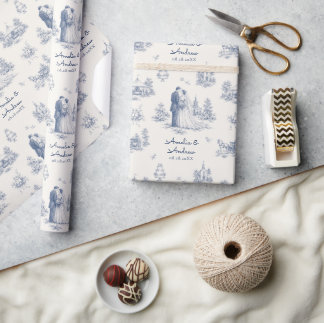 Personalisiertes Toile-Hochzeitsstil-Geschenk mit Geschenkpapier