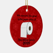 Personalisiertes Toilettenpapier Krisenverzierung Keramik Ornament (Rechts)