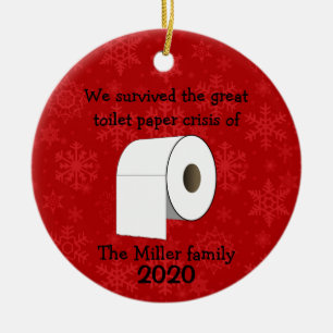 Personalisiertes Toilettenpapier Krisenverzierung Keramik Ornament