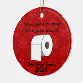 Personalisiertes Toilettenpapier Krisenverzierung Keramik Ornament (Links)