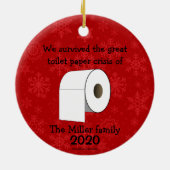 Personalisiertes Toilettenpapier Krisenverzierung Keramik Ornament (Hinten)