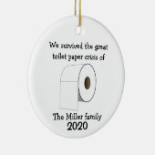 Personalisiertes Toilettenpapier Krisenverzierung Keramik Ornament (Rechts)