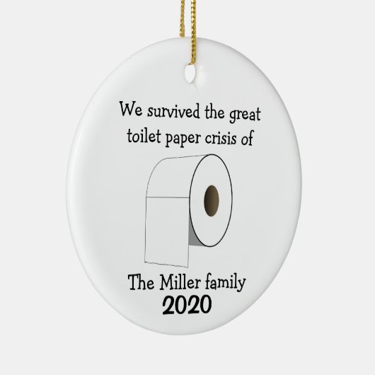 Personalisiertes Toilettenpapier Krisenverzierung Keramik Ornament (Rechts)