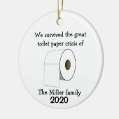 Personalisiertes Toilettenpapier Krisenverzierung Keramik Ornament (Links)
