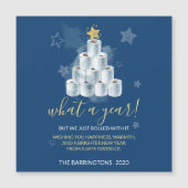 Personalisiertes Toilettenpapier Weihnachtsbaum Bl Magnetkarte (Vorderseite)