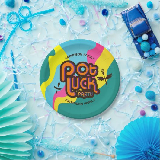 Personalisiertes Topf Glück Essen Party Papa Pappteller (Party)