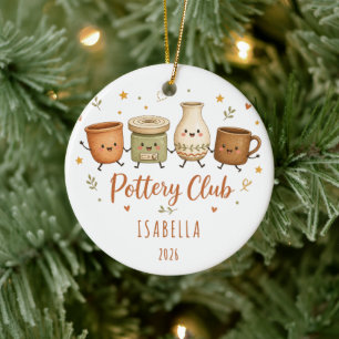Personalisiertes Töpferei-Club-Weihnachtsornament Keramik Ornament