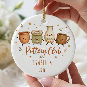 Personalisiertes Töpferei-Club-Weihnachtsornament Keramik Ornament