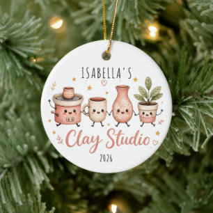 Personalisiertes Töpferei-Studio Keramik Ornament