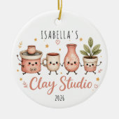 Personalisiertes Töpferei-Studio Keramik Ornament (Vorne)